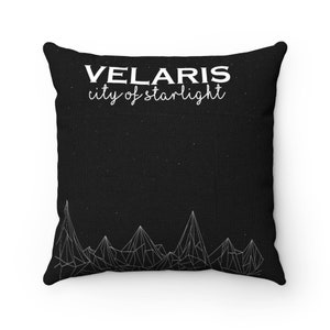 Velaris ACOTAR Throw Pillow - Officially Licensed Sarah J Maas Bookish Cushion - ACOMAF Throw Pillow - Rhysand  Feyre - Pillow