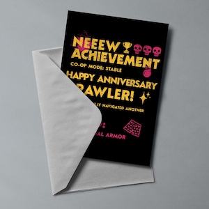 Dungeon Crawler Carl | New Achievement Happy Anniversary Card | DCC Gift | Matt Dinniman LitRPG | Bookish Digital Card | print at home