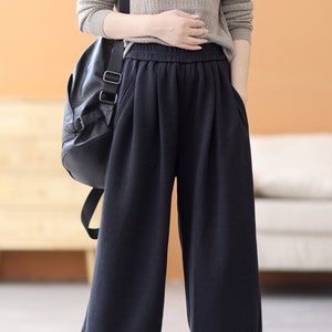 Herbst und Winter Harajuku-Stil Damen-Korsetthose mit elastischer Taille, personalisierte große, lockere Haremshose mit hoher Taille, Freizeithose Bild 1