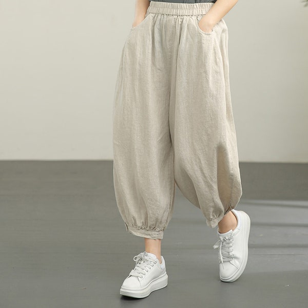 White Harem Pants - Etsy