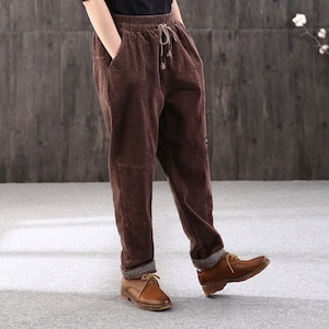 Pantalon Large Streetwear Pantalon Sarouel Japonais BoShiNuo En Velours Côtelé - Style Streetwear Hip-hop - Taille élastique Avec Cordon - Homme Outillage Précision Acier