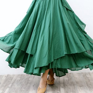 Vestido de lino de algodón, vestido grande de Long Beach, vestido de arte retro, vestido de cabestrillo sin mangas, vestido de verano estilo boho, vestido de cabestrillo negro, vestido verde imagen 5