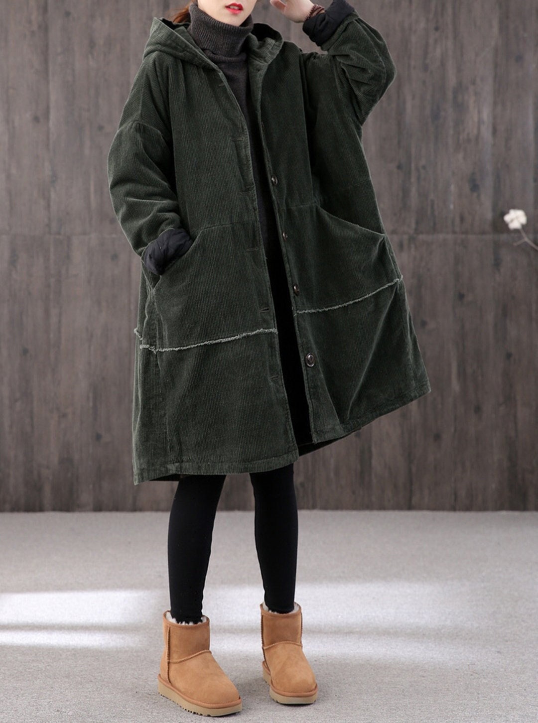 Oversize Corduroy Winter Warm Coats Women Jacket main image 1