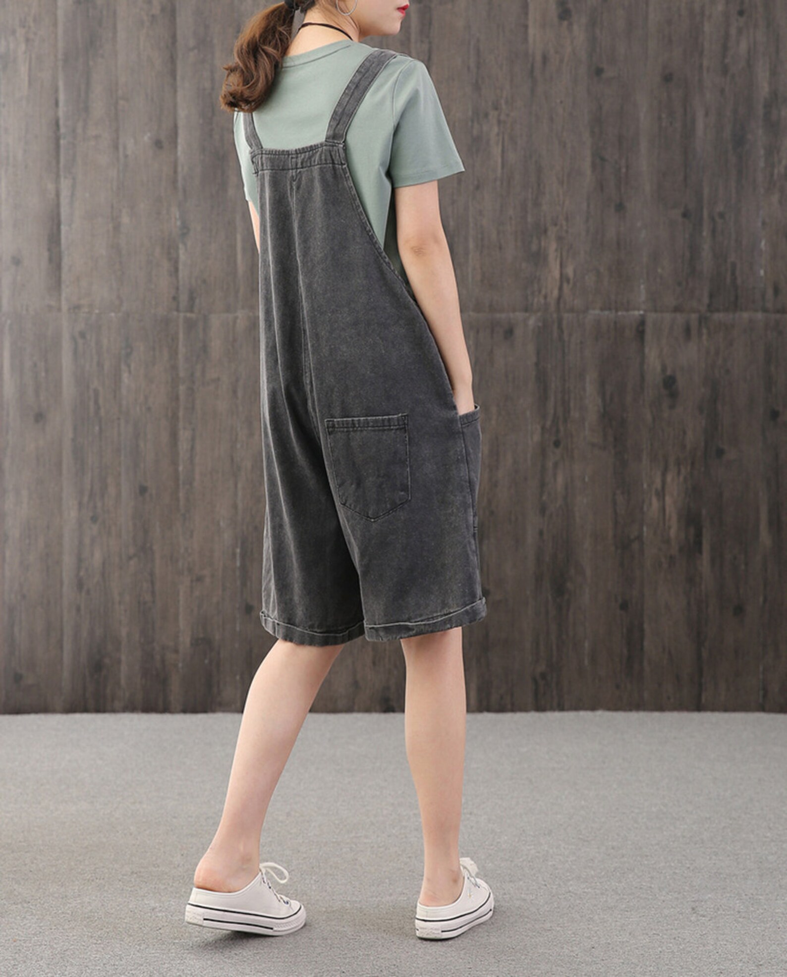 Blue Overallswomen Casual Denim Overalls Cotton Jumpsuits Bib Etsy