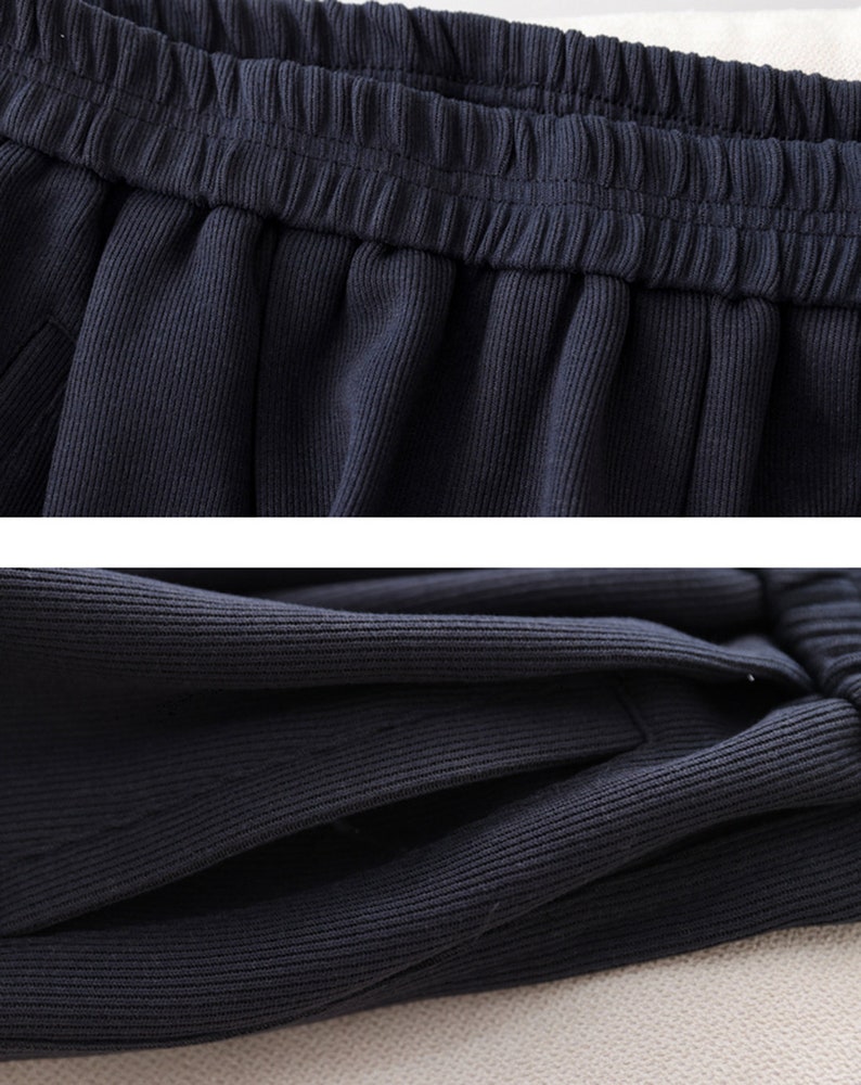 Herbst und Winter Harajuku-Stil Damen-Korsetthose mit elastischer Taille, personalisierte große, lockere Haremshose mit hoher Taille, Freizeithose Bild 3
