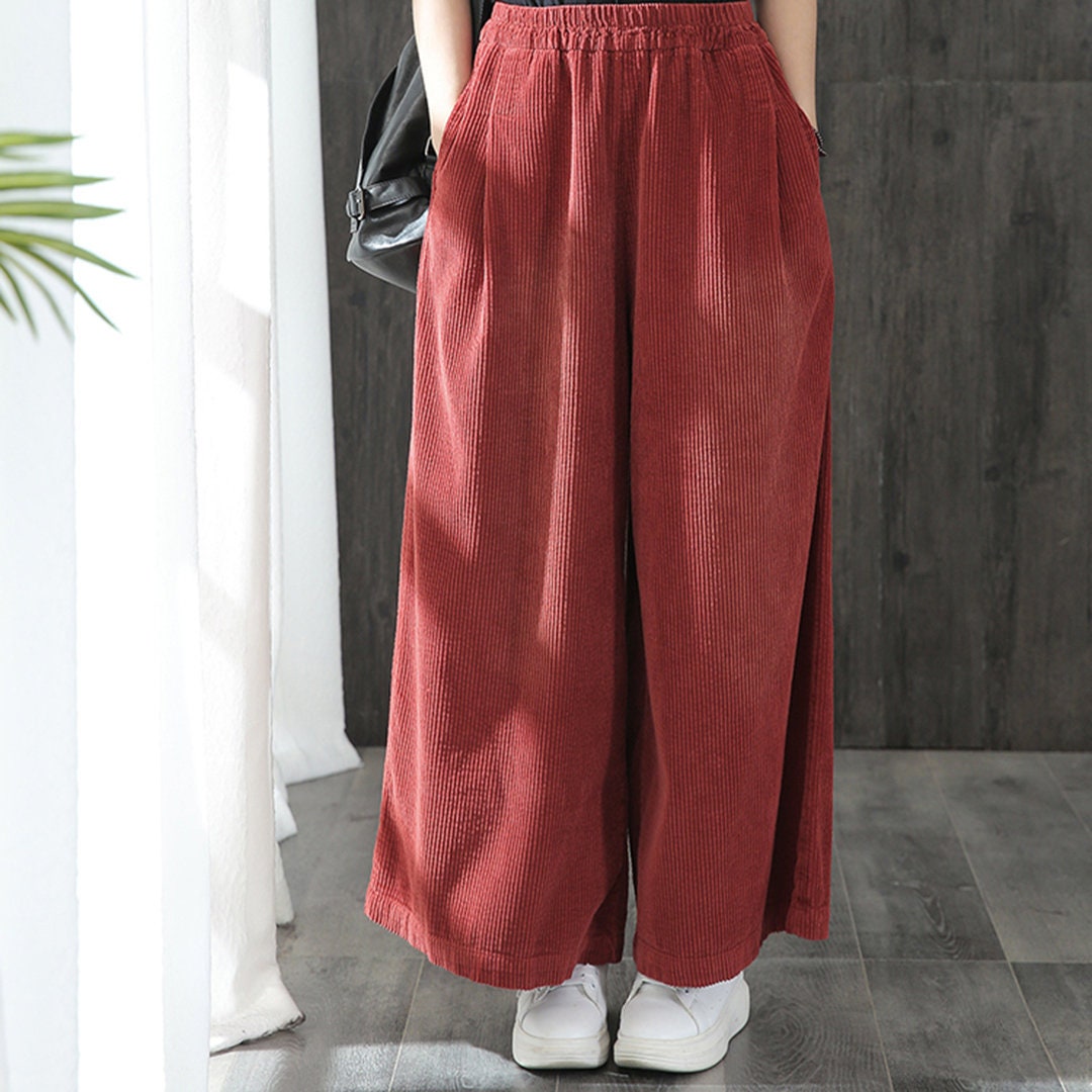 Corduroy Pants Womencorduroy Casual Pantsvintage Loose - Etsy