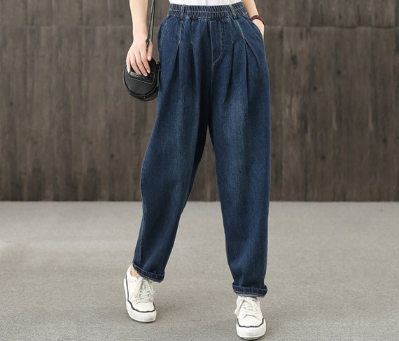por favor confirmar Experto Insatisfactorio Jeans casuales para mujer pantalones casuales sueltos jeans - Etsy España