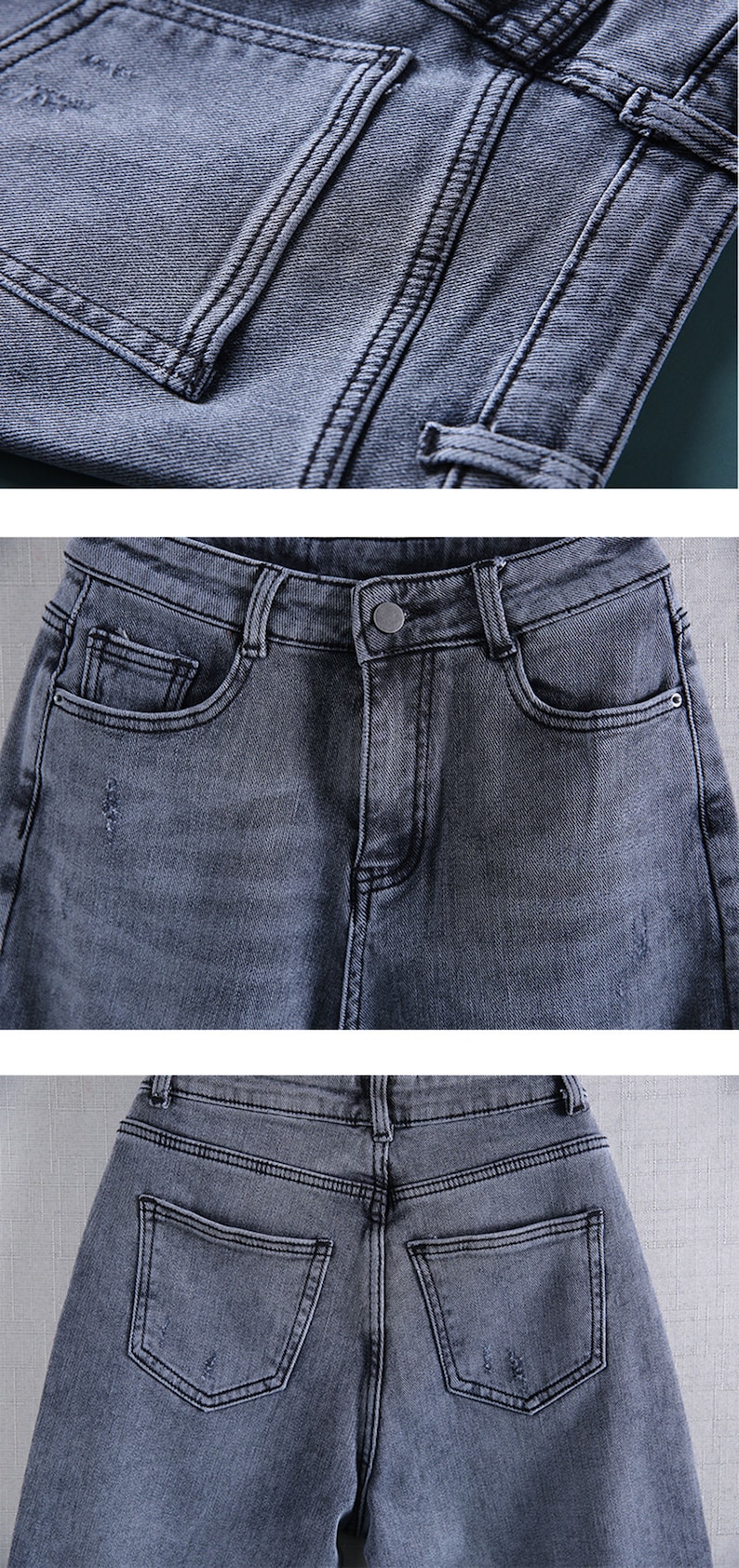 Winter Retro Highrise Casual Jeans Long Plus Velvet Warm Etsy