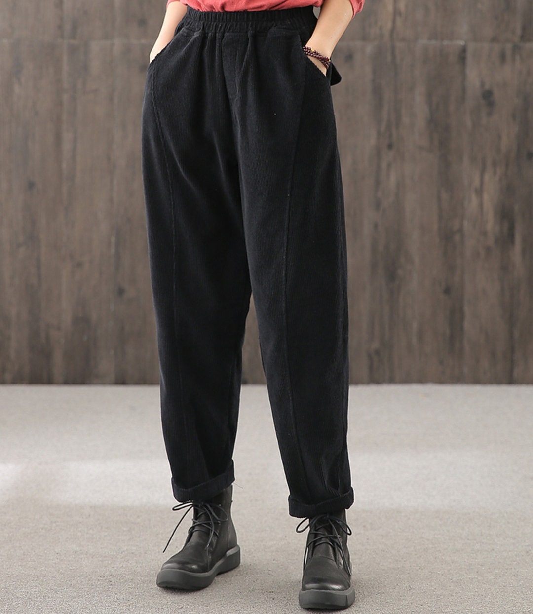 アプレッセ Vintage Corduroy Trousers　BLACK A.PRESSE - アプレッセ Vintage Corduroy Trousers(24AAP-04-16H