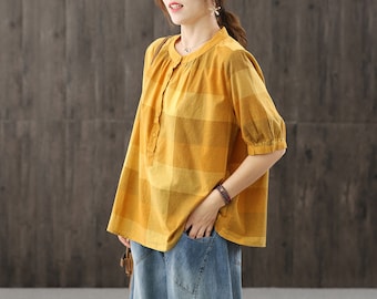 40th birthday gifts for women,womens loose top,tops,summer tops,large size tops,gifts for her,Yellow ladies top,loose fit top,casual tops