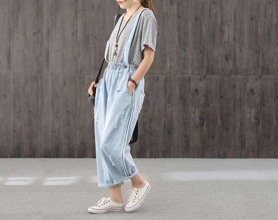 Summer Overallsdenim Overallswomen's Overalls Cotton - Etsy
