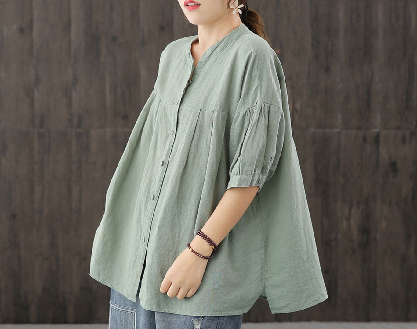 Tops for Women,womens Summer Tops,womens Loose Top,green Tops,large Size  Tops,gifts for Her,loose Fit Top,casual Tops,linen Summer Shirt -   Israel