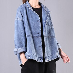 Women's Spring Coatwomen's Large Size Loose Denim - Etsy