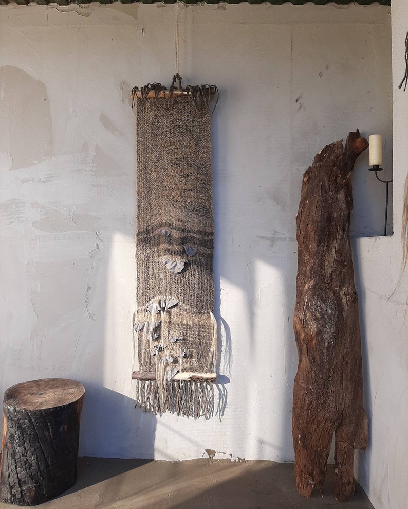 Handwoven Textile Art for the Wall A Long Picture Woven With Etsy