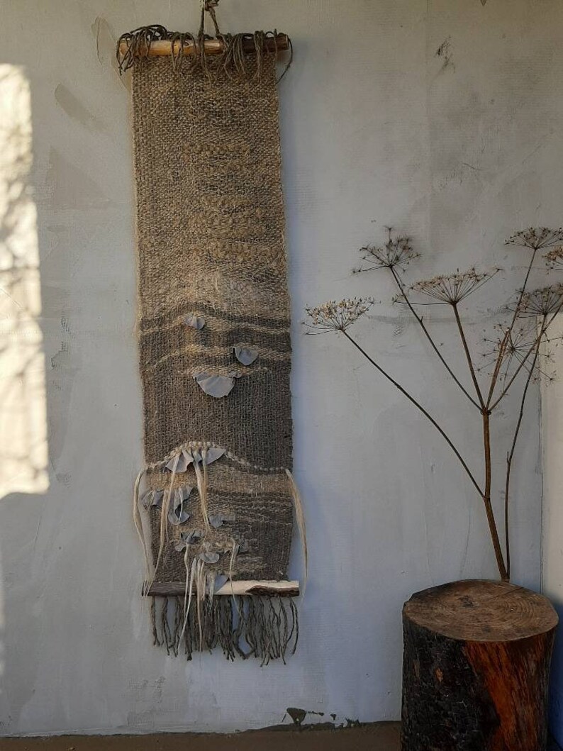Handwoven Textile Art for the Wall A Long Picture Woven With Etsy