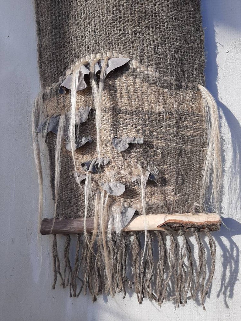 Handwoven Textile Art for the Wall A Long Picture Woven With Etsy