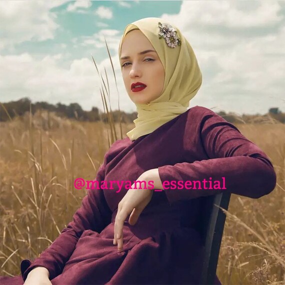 Maryam\u2019s Diamond Style Stunning Luxury Chiffon HijabShawl