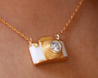 Camera Pendant Necklace - 925 Sterling Silver, Photography Jewellery, Gift for Photographers