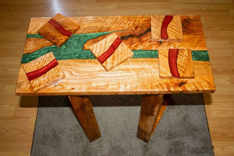 Epoxy River End Table