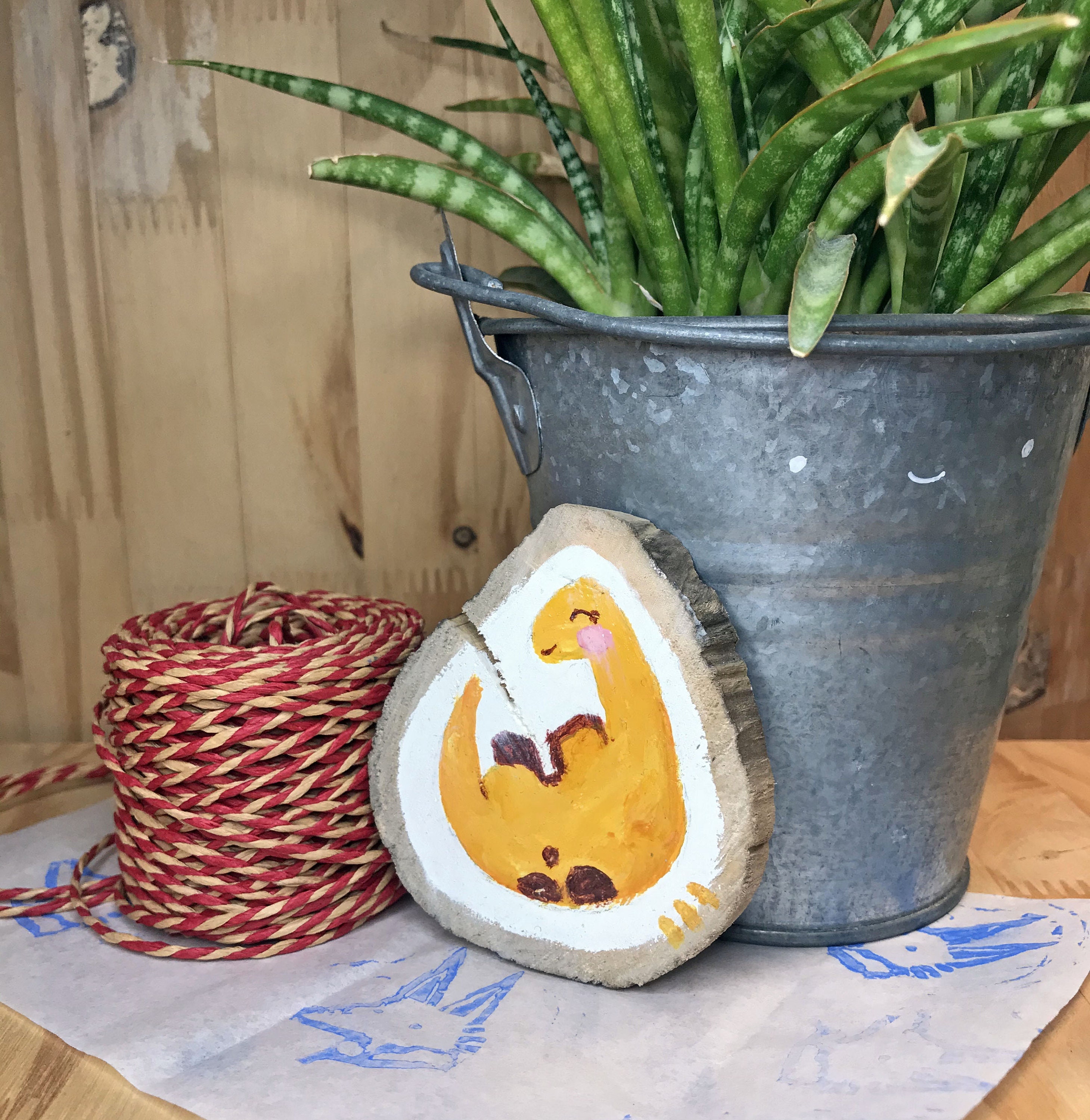 Aimant Peinture sur Bois Aimanté Illustration Dinosaure Pour Décoration