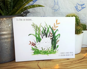 Lapins - Cartes postales - Illustration