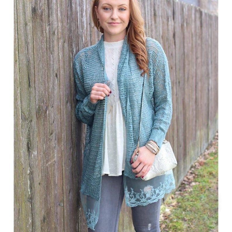 Lace Mint Sweater