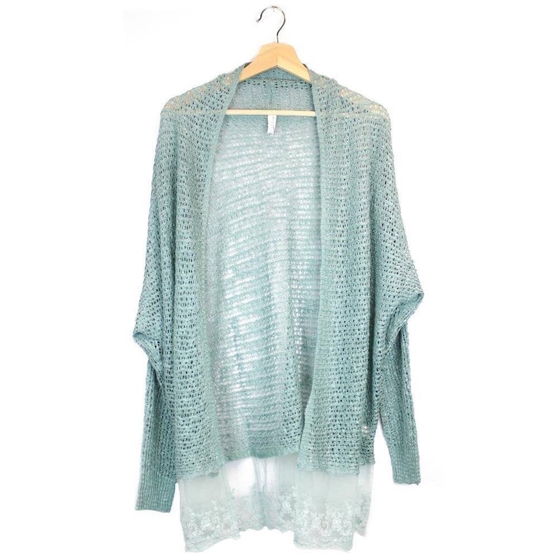 Lace Mint Sweater
