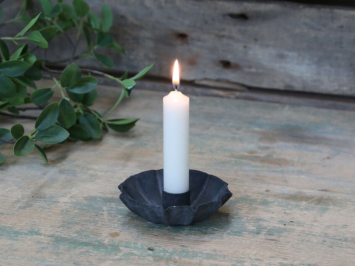 Small Metal Candle Holder Candlestick French Vintage Style Etsy