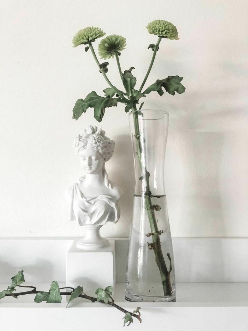 Vintage Style Clear Glass Bottle Small Bud Vase Home Wedding Etsy