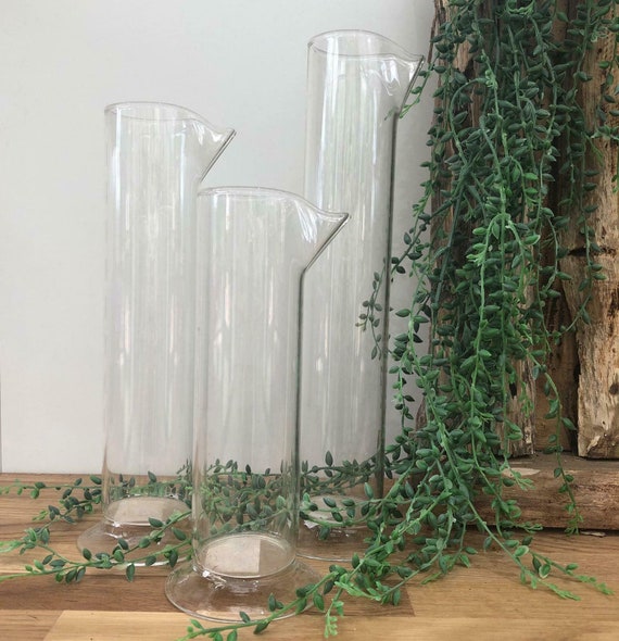 Vintage Retro Style Science Lab Glass Bottles Small Bud Vase Etsy