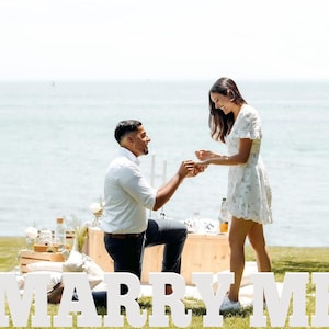 Cásate conmigo Cartas de propuesta firman Propuesta de matrimonio comprometida casarme telón de fondo iniciales de boda letras grandes independientes números de cumpleaños decoración