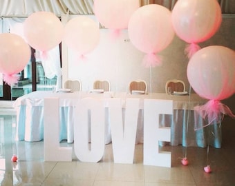 28-40 "letras de espuma grande decoración de la mesa cartas de amor de boda signo 3d cartas de espuma signo de espuma gigante signo personalizado cartas de espuma de poliestireno gran evento