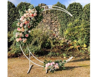 Moon wedding arch Half moon backdrop Ceremony arch Metal flower stand