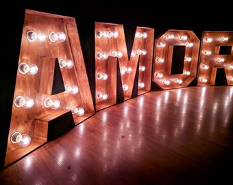 "40 ""riesige Festzelt Buchstaben Große Amore Buchstaben mit Lichtern Amor Zeichen große Hochzeitsbuchstaben"