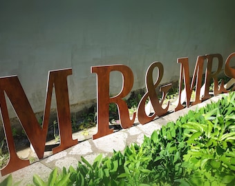 MR and MRS wedding backdrop mr mrs large wooden letters free standing ceremony Photo booth backdrop large wedding wall sign