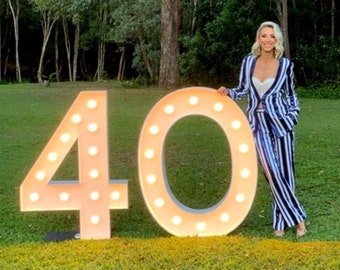 40th birthday backdrop numbers anniversary 50th birthday large numbers light up Big giant marquee numbers lights birthday table backdrop