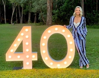 40th birthday backdrop numbers anniversary 50th birthday large numbers light up Big giant marquee numbers lights birthday table backdrop