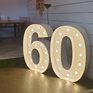 4ft 3ft Large birthday numbers 48 inches Big giant marquee numbers lights wedding numbers light up event photo backdrop 30th 40th 21th