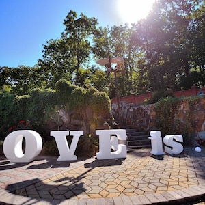 large love sign, styrofoam large letters, giant wedding letters, custom wedding letters, styrofoam letters, wedding love sign, table sign