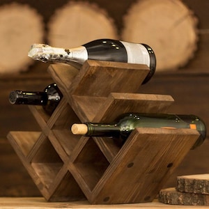 Rustic wine rack table 2025