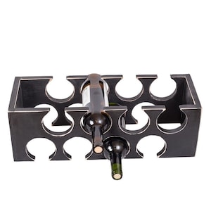 Wooden  tabletop wine rack Wooden Wine Rack, Wine Rack, wood wine rack, tabletop wine holder, rustic wine rack, wine lover gift