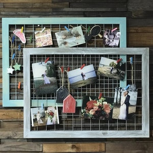 Rustique en bois Pince à linge Affichage photo de mariage Affichage de photos de mariage Moodboard rustique collage notes d’affichage en bois carte mémoire