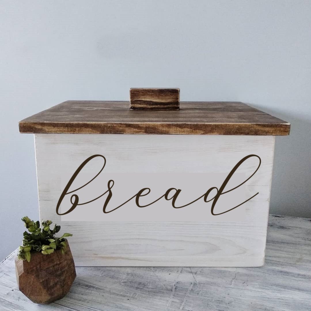 Rustic Breadbox Wood Farmhouse Bread Storage Bread Box Wood Kitchen  Organizer Wedding Wooden Bread Stand Anniversary Rustic 