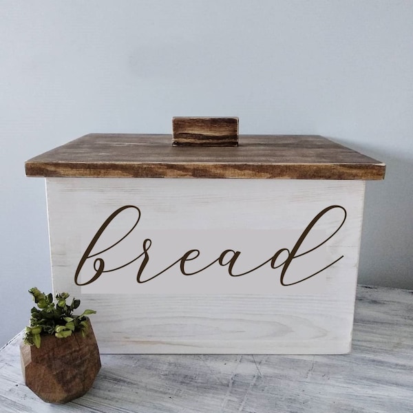 Rustic breadbox Wood farmhouse bread storage bread box Wood kitchen organizer Wedding wooden bread stand Anniversary rustic