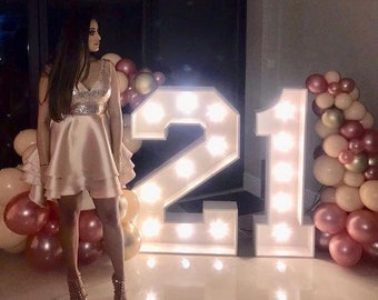 4 Fuß Riesen Geburtstagszahlen 40 Zoll 48 Zoll große große Festzeltzahlen Lichter Leuchtbuchstaben xv groß 15 Geburtstag Fotohintergrund