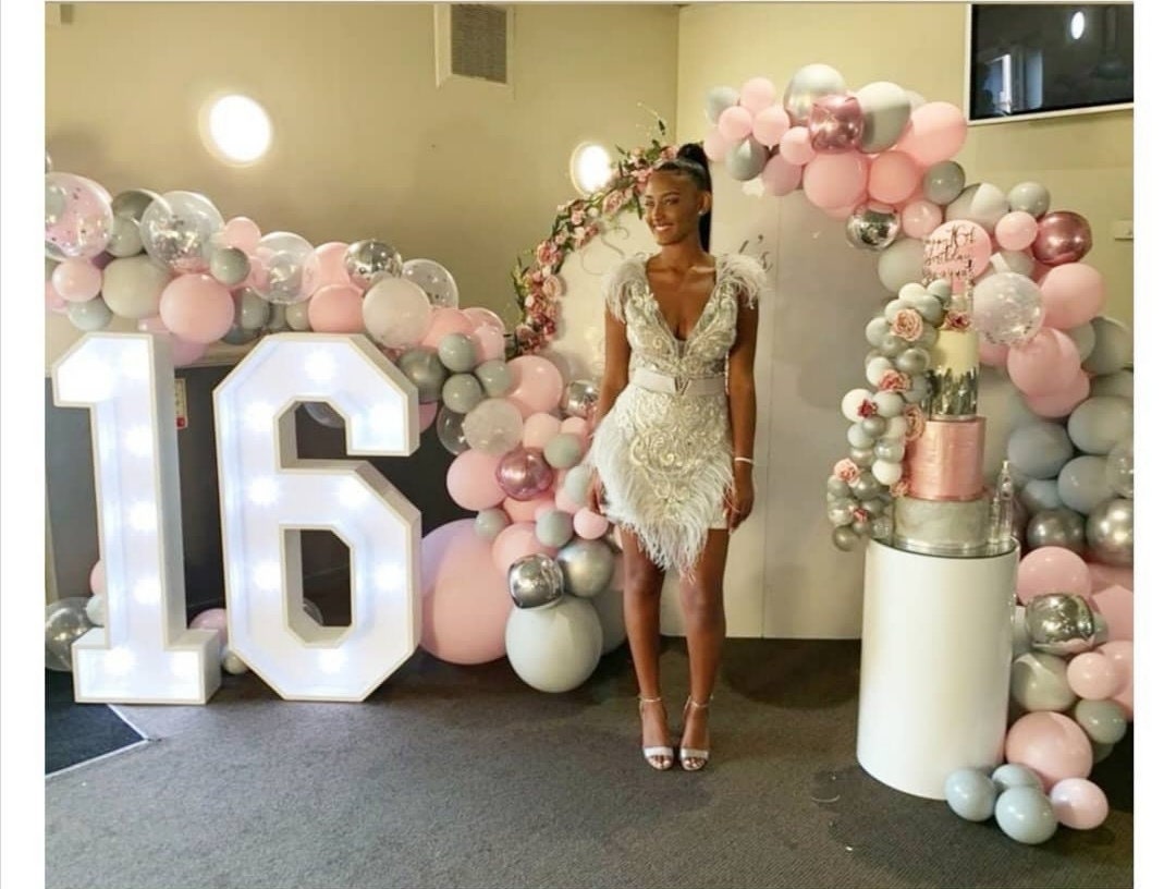 Light up Numbers 16 Sweet 16 Backdrop Big 21 Number Extra Large ...