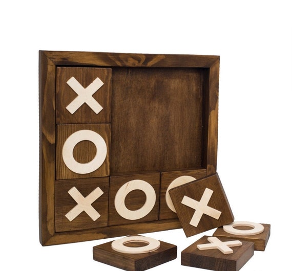 Games Tic Tac Toe Wooden Board Game