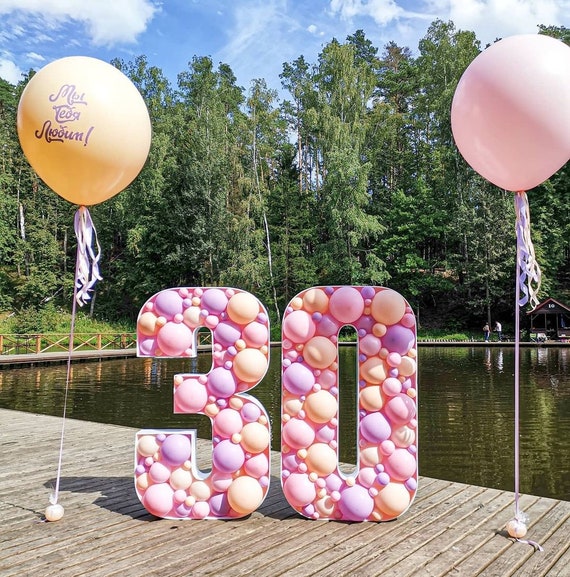 Mosaico para globos número grande cumpleaños fotos de fondo números Letras  de mosaico gigantes grandes globos bithday signo -  México