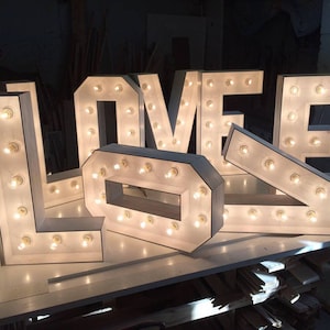 16-48&quot; large marquee sing love, light up sign love, large marquee numbers, light up sign love , Marquee Letter lights, wood letter lights