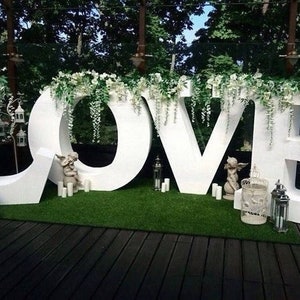 12&quot; thick large foam letters, styrofoam large letters, custom foam letter giant foam sign, large love letters, styrofoam letters, table sign